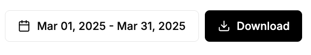 The Overview tab displays a date range selector and a Download button for exporting participant and block data.